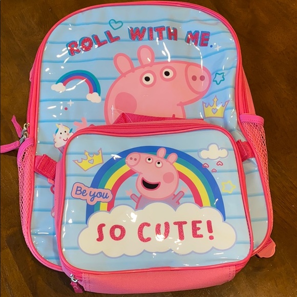 peppa pig backpack with lunchbox